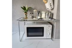 Estante organizador multifuncin para microondas con bandeja extrable