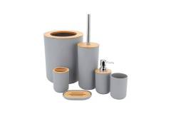 Juego de Accesorios para Bao 6 piezas gris bamb