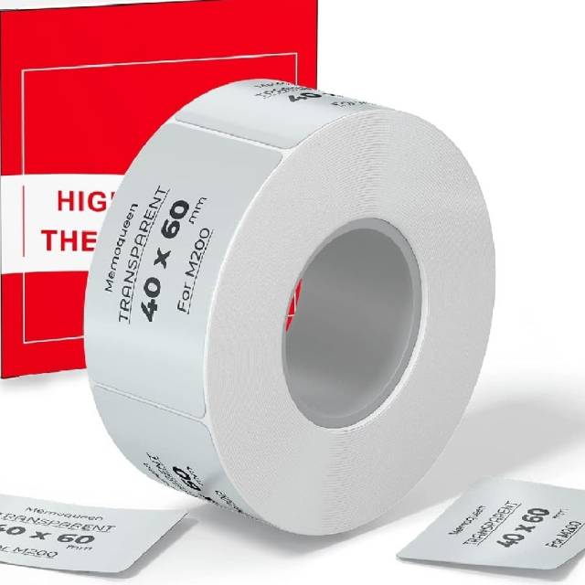 Etiqueta transparente 40mm x 60mm 130 uds. impresora M110