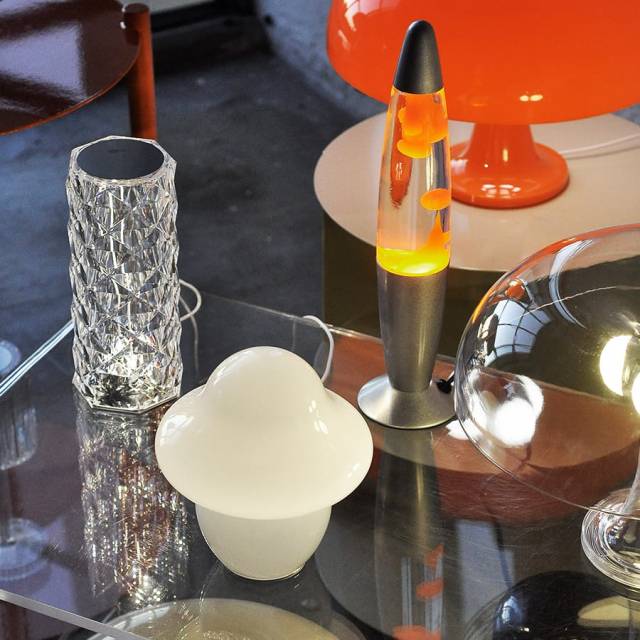Lampara de mesa cristal USB Diamante