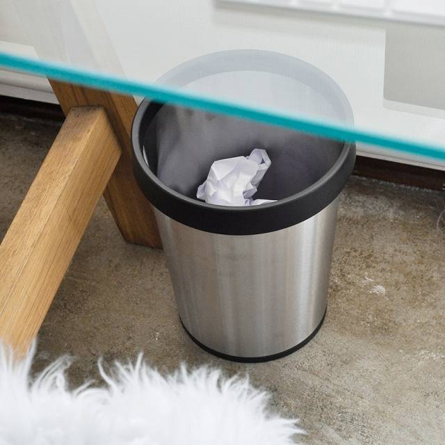 Tacho cesto de basura circular 5L de acero inoxidable