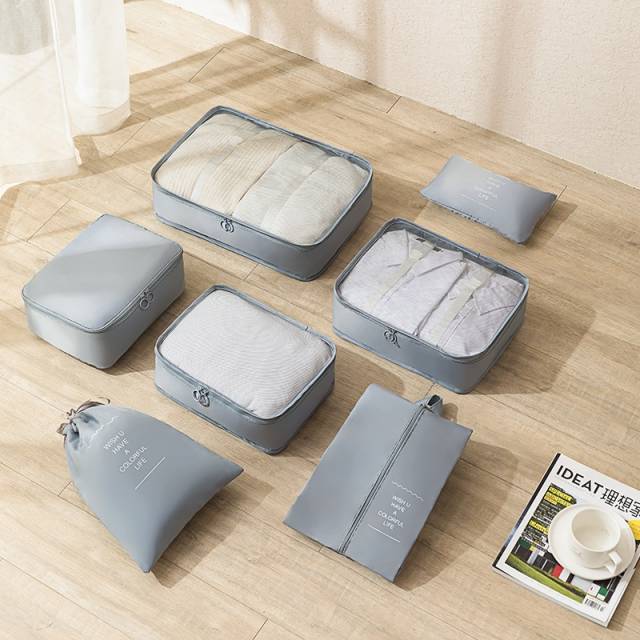 Set 7 Bolsas organizadoras de equipaje de viaje para valija
