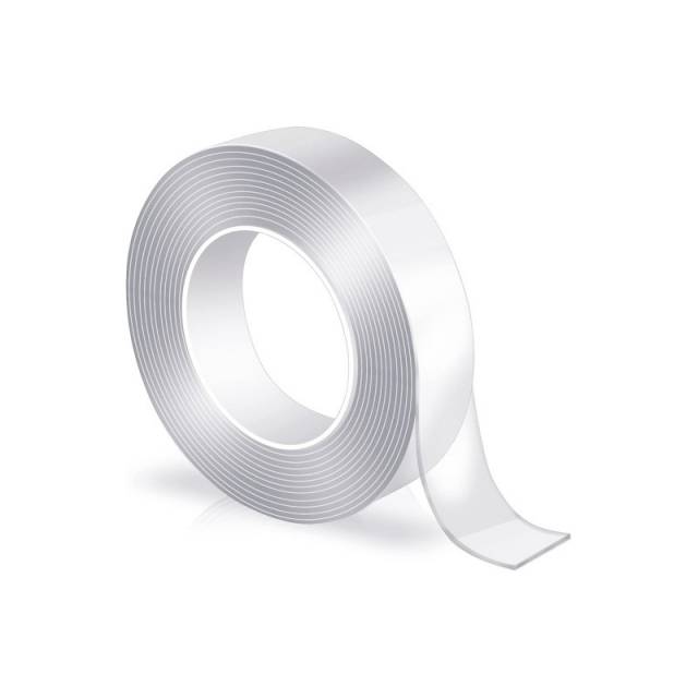Cinta mgica doble faz transparente 3 metros - 3 cm
