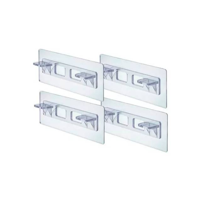 Set soportes para estante autoadhesivo x8