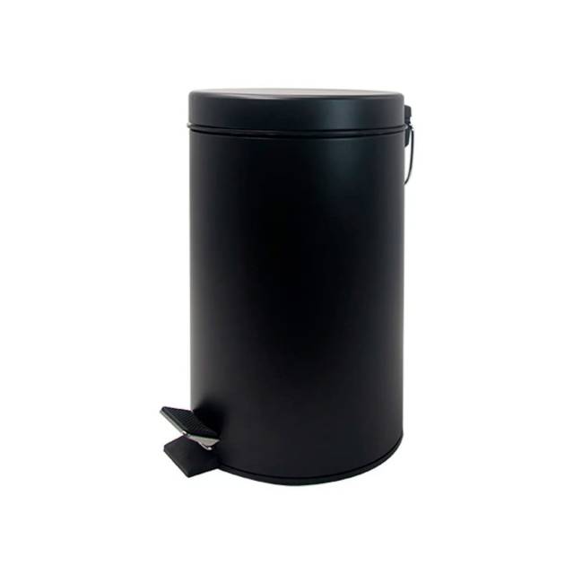 Tacho cesto de basura acero inoxidable 20L con tapa negro