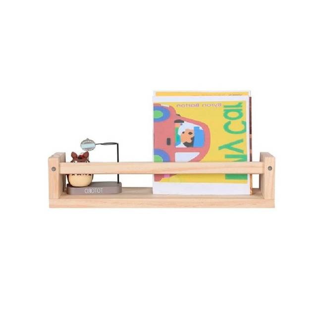 Estante repisa y toallero de pared bambu