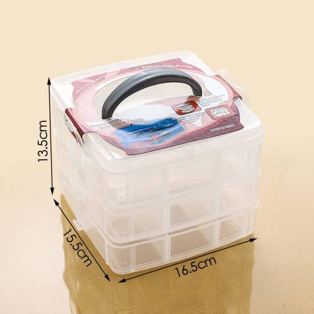 Caja Organizadora Apilable de 3 Niveles con Compartimentos Chico