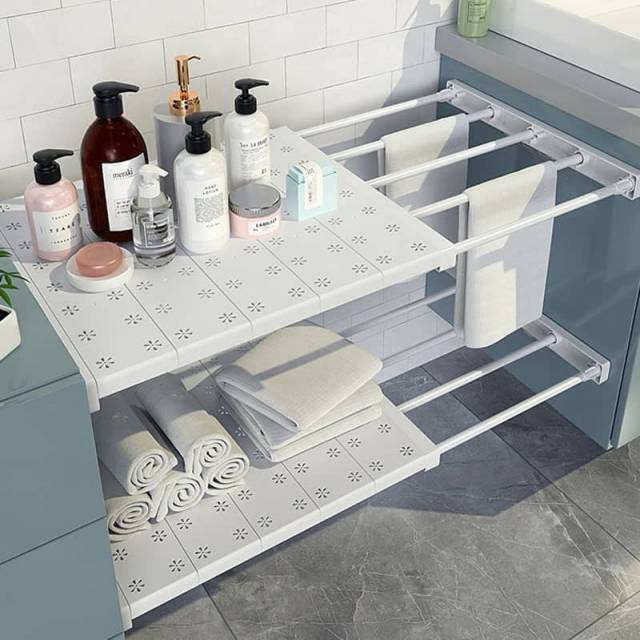 Estante de tensin extensible para armario 48-80 cm