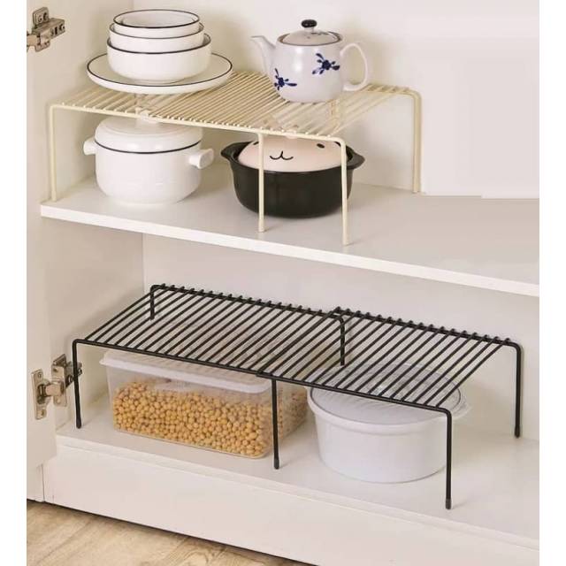 Estante organizador alacena extensible cocina bao Color Negro