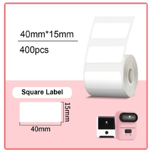 Etiqueta blanca 40mm x 15mm 400 uds. impresora M110