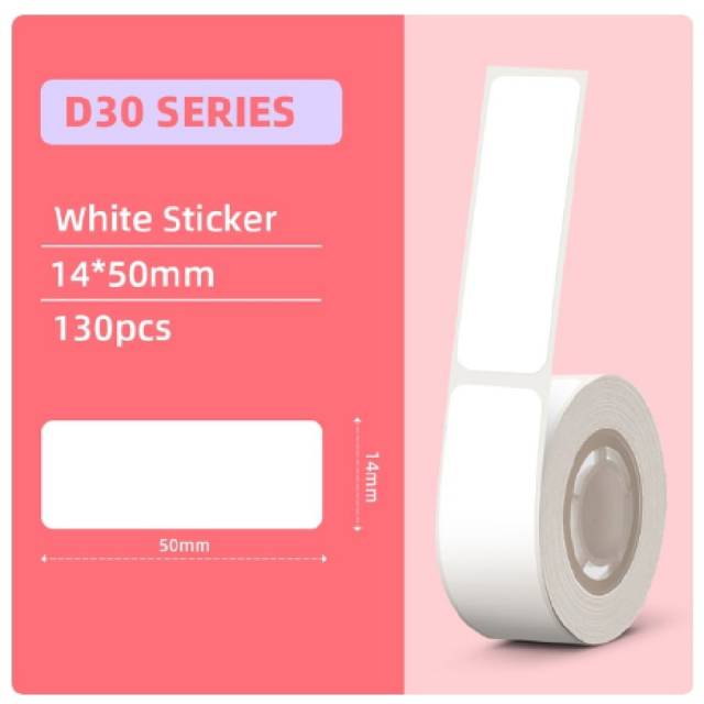 Etiqueta blanca 14mm x 50mm 130 uds. impresora D30