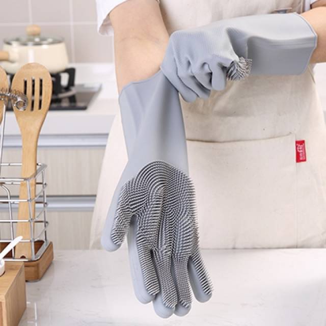 Guantes con esponja magicos para lavar platos