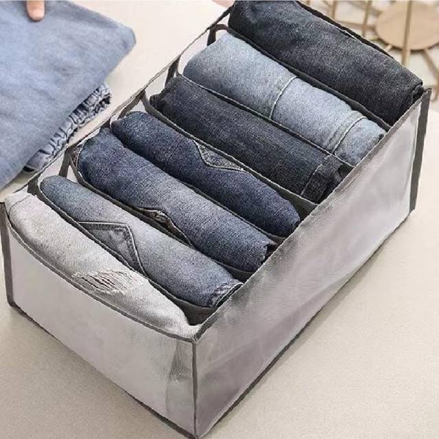 Organizador para almacenar ropa doblada con 7 divisiones 